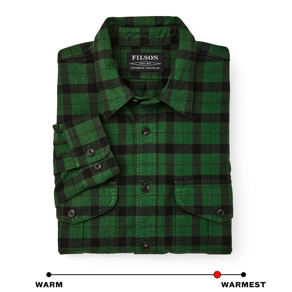 Filson Alaskan Guide Shirt Bottle Green/Black