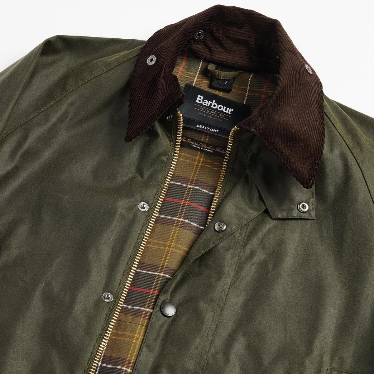 Barbour Beaufort Wax Jacket Archive Olive, most traditional wax jacket ...