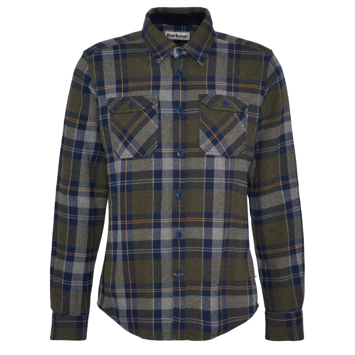 Barbour Snowcap Tailored Shirt Olive Marl Stylish Comfortable