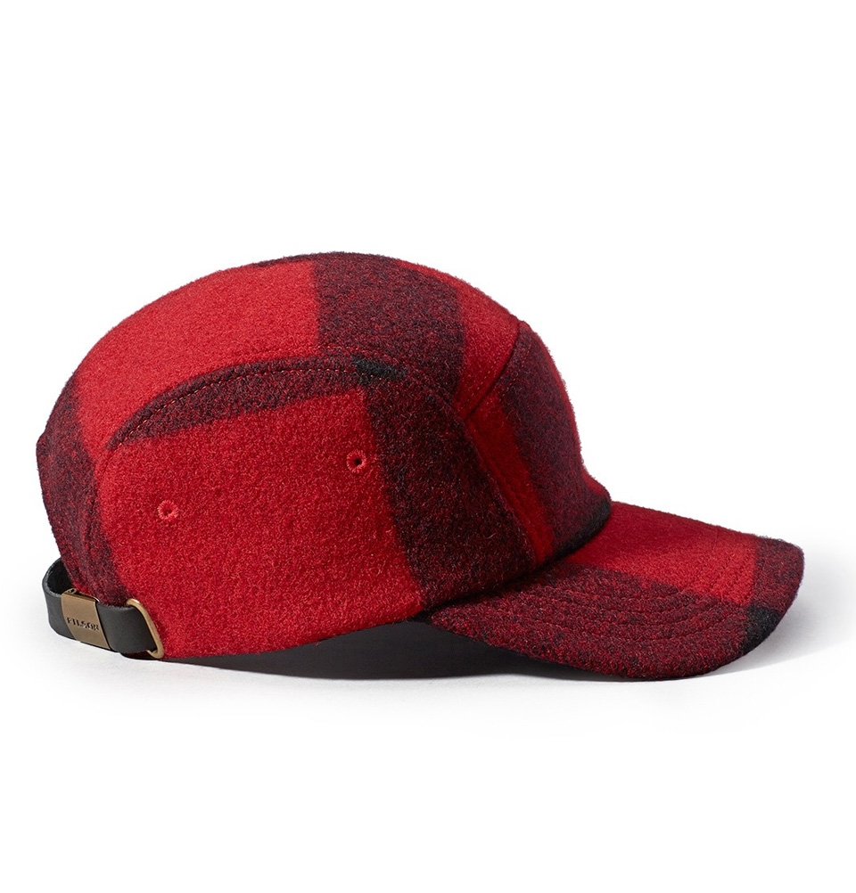 Filson 5-Panel Cap Red/Black Plaid | classic cap made of virgin wool ...