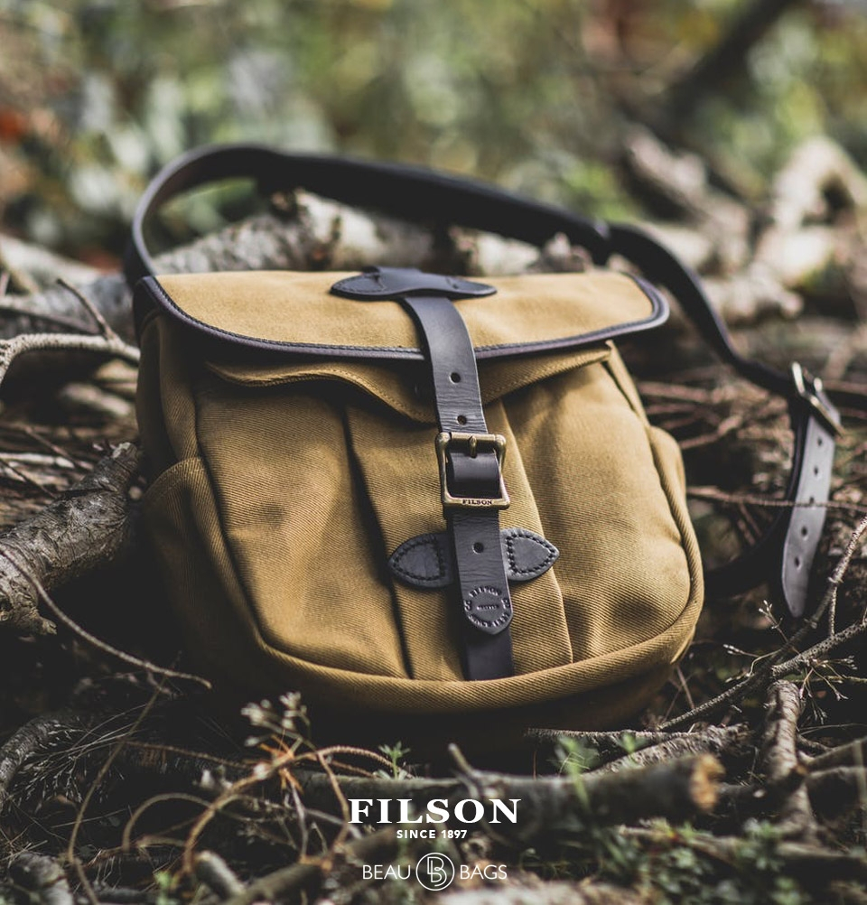 Filson Field Bag-Small Tan, multi-pocket field bag