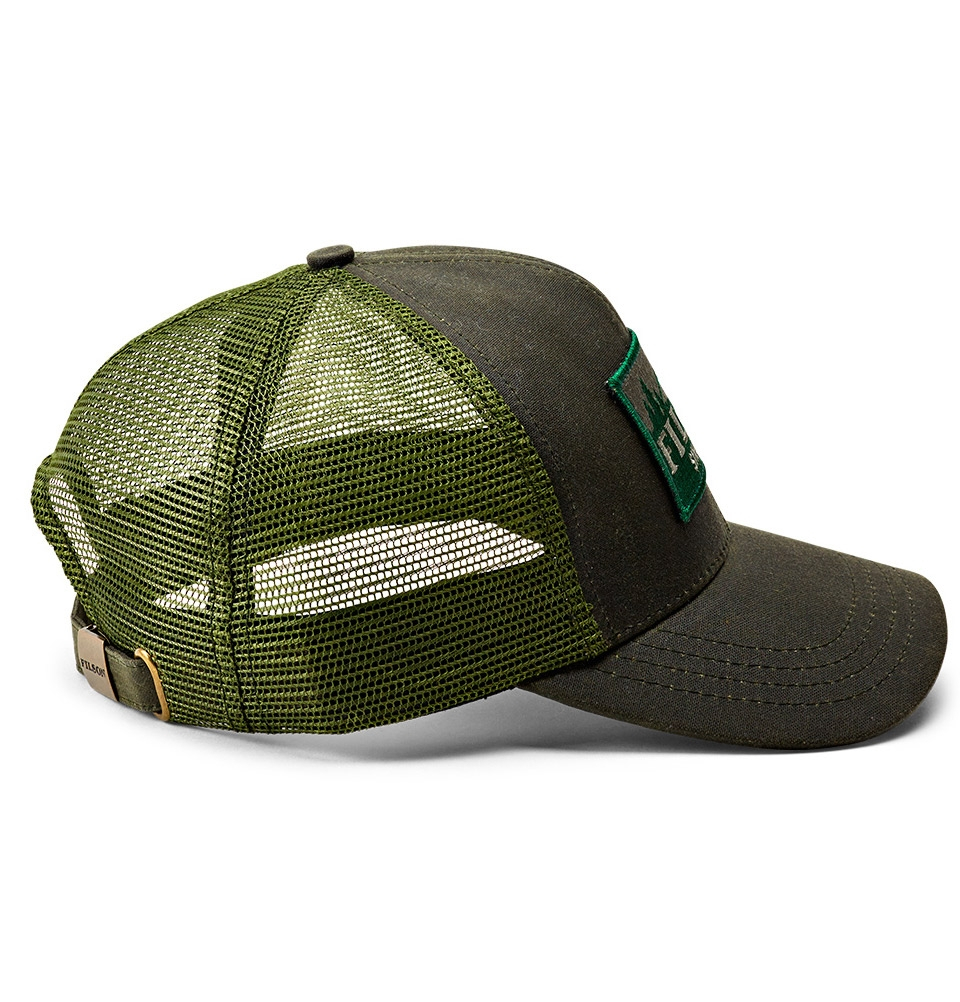 Filson Logger Mesh Cap Otter Green, a durable cap with mesh