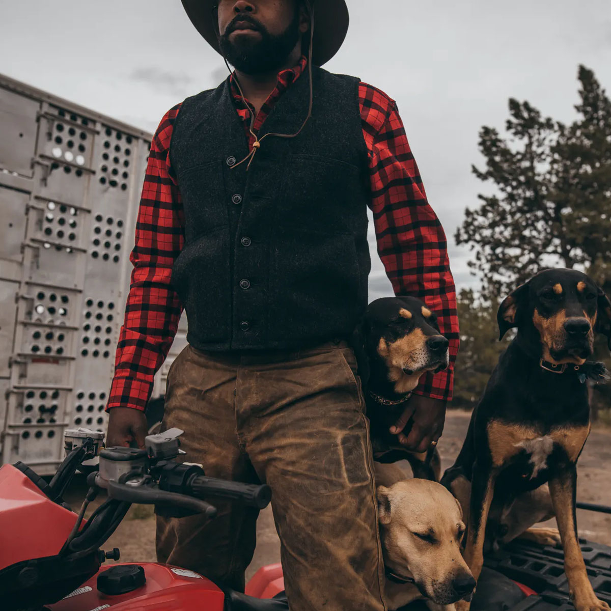 Filson Mackinaw Wool Vest Charcoal, durable, naturally rain