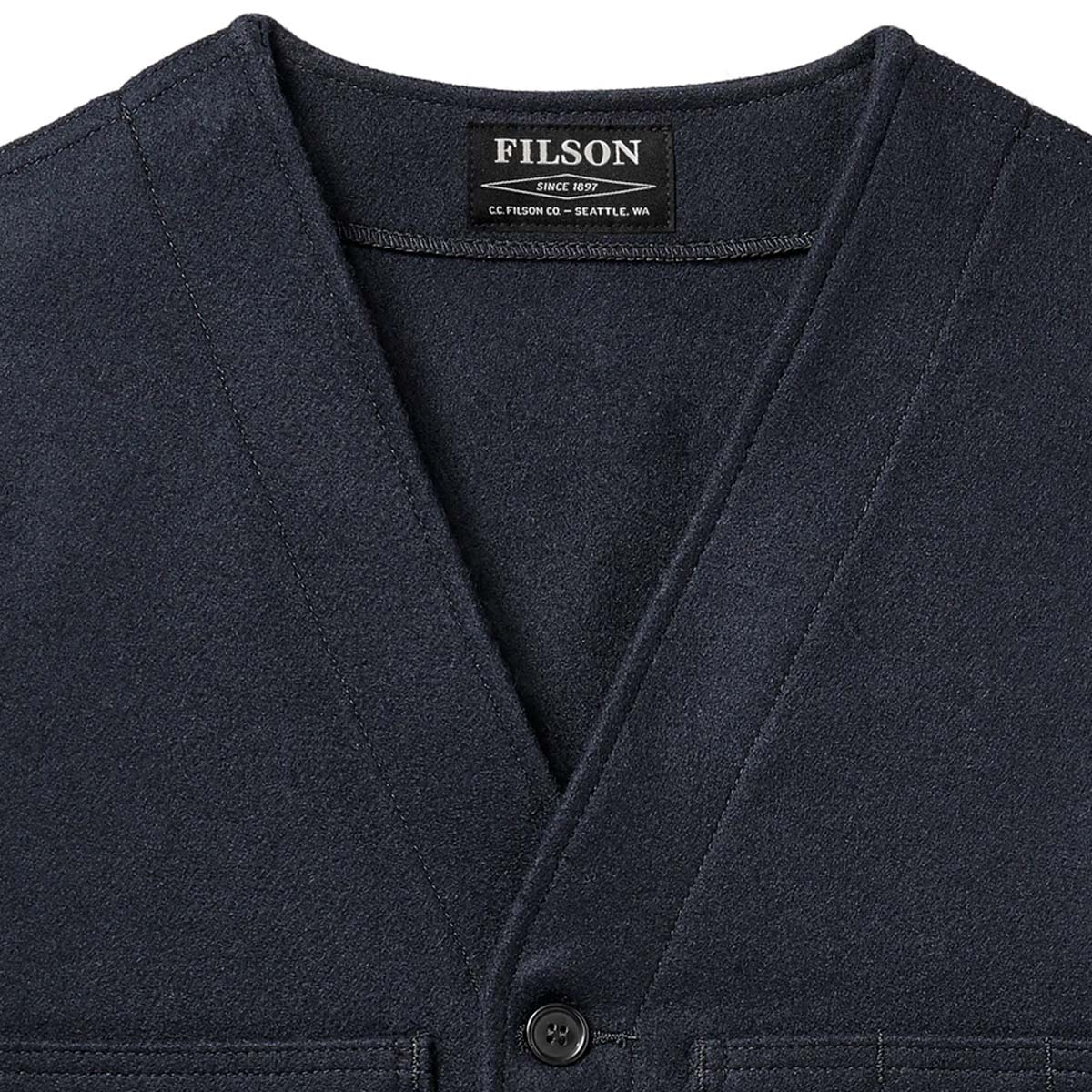 Filson Mackinaw Wool Vest Dark Navy, durable, naturally rain