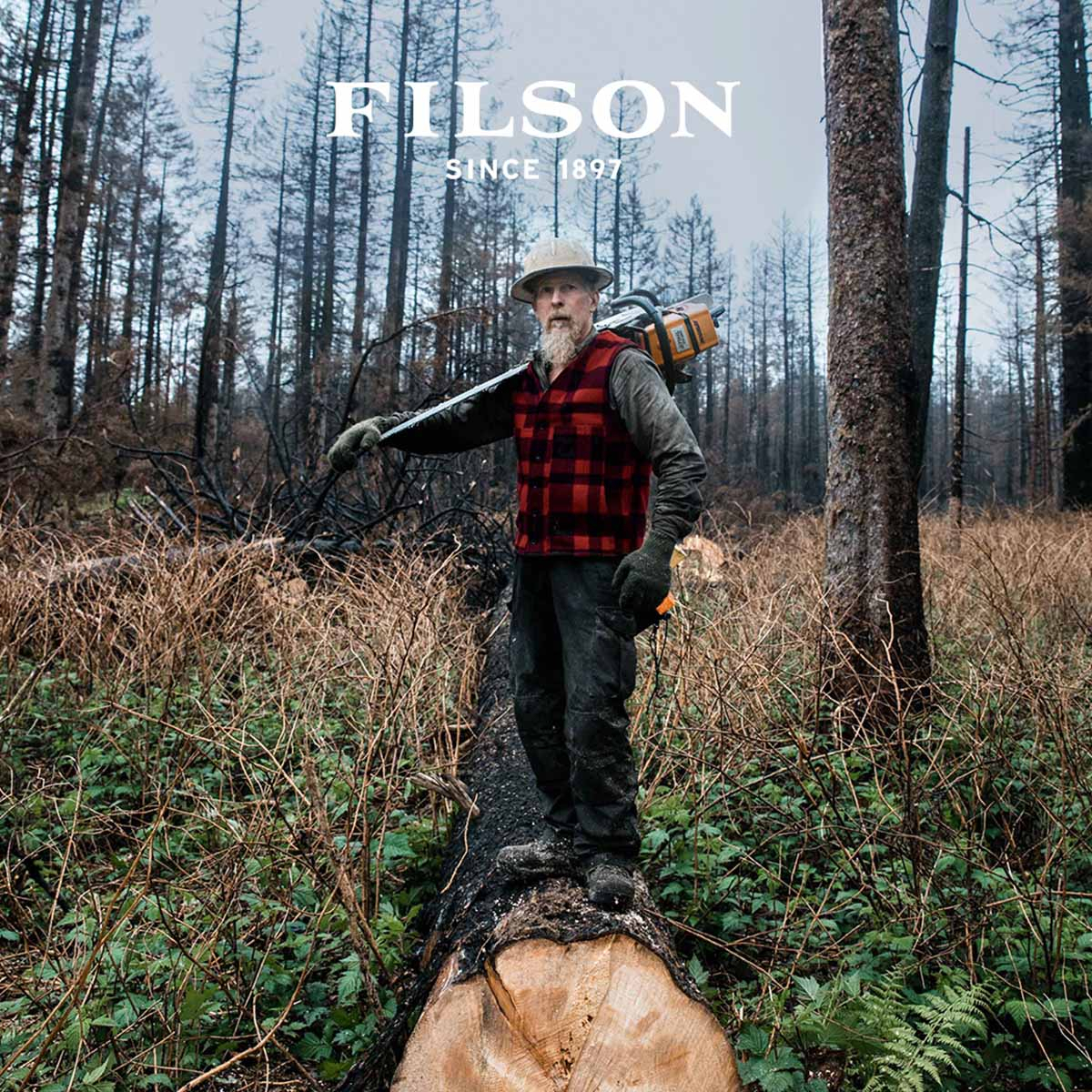 Filson Mackinaw Wool Vest Red/Black Plaid, durable, naturally rain ...