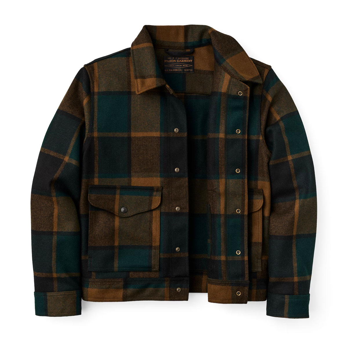 Filson Men's Mackinaw Wool Jacket Liner - Forest Green - XL