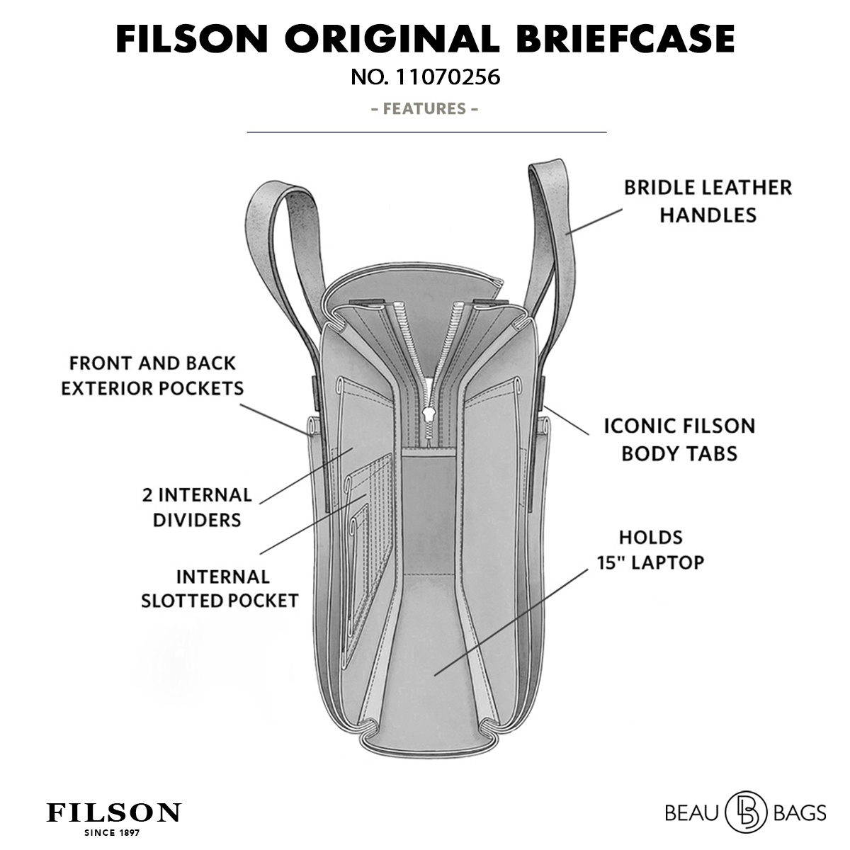 Filson original briefcase tan online