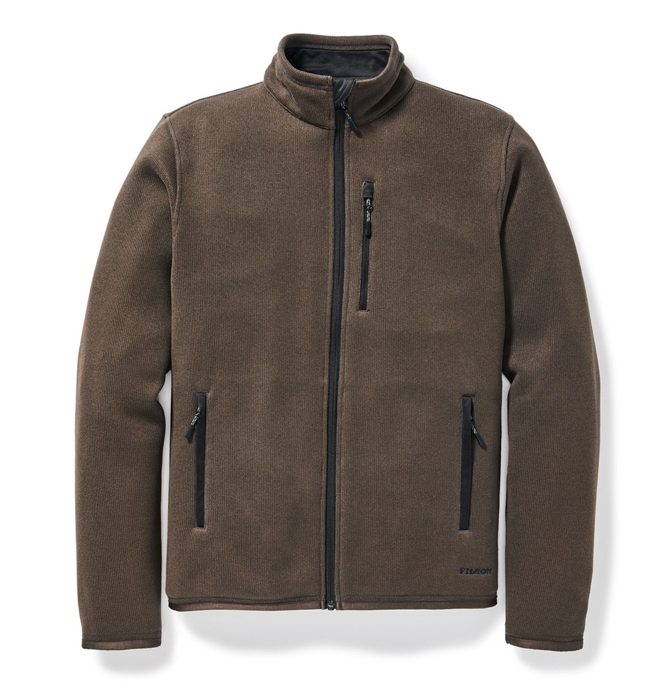 Filson Ridgeway Fleece Jacket Dark Brown 20052630, made of a ...