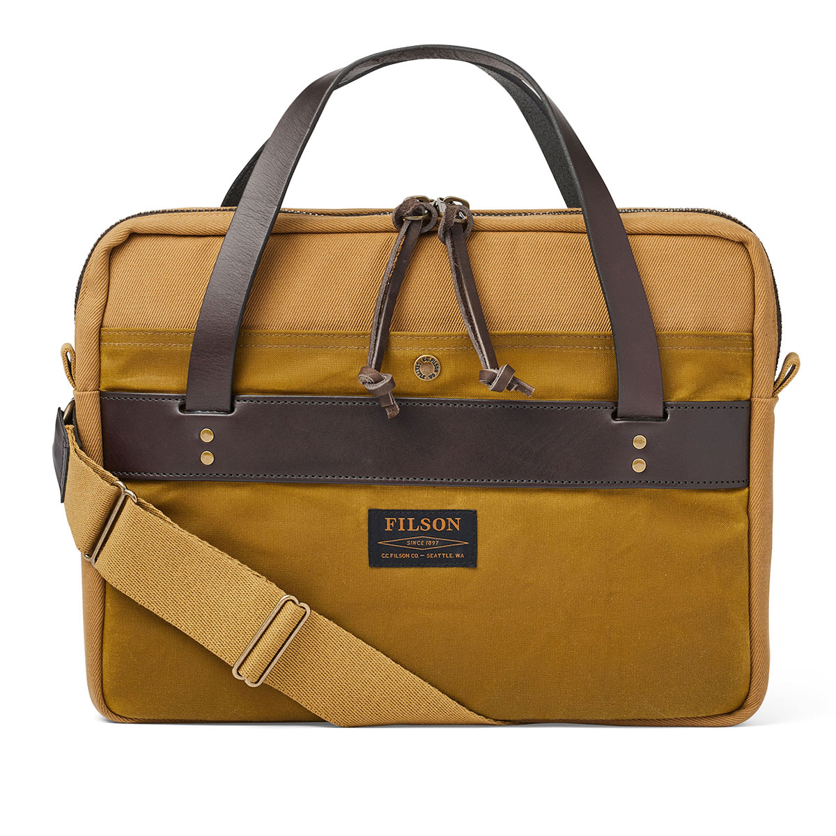 Filson Rugged Twill Compact Briefcase Tan