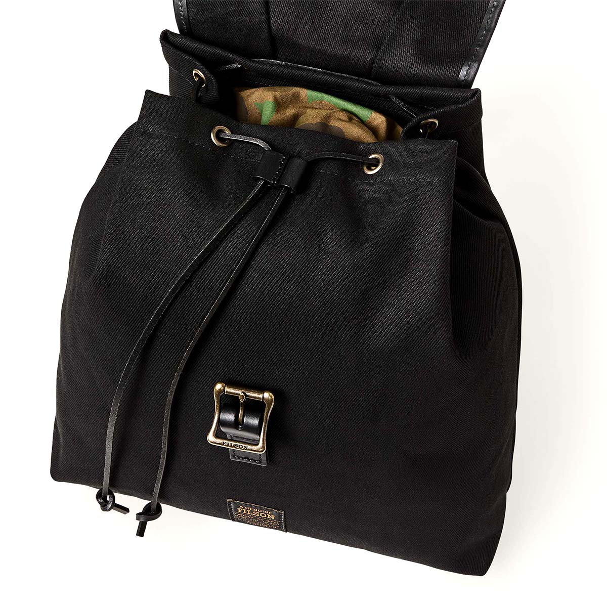 Filson Rugged Twill Drawstring Backpack Black Filson Rugged Twill Drawstring Backpack Black