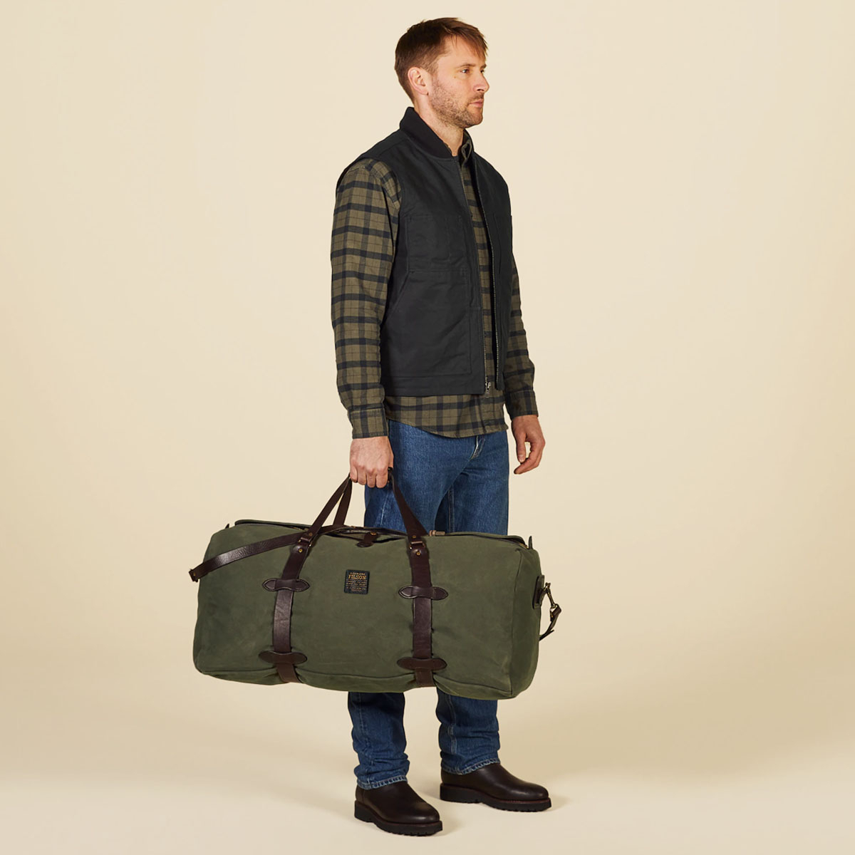 未使用級✨FILSON RUGGED TWILL DUFFLE BAGタン Large Rugged Twill Duffle Bag | Filson