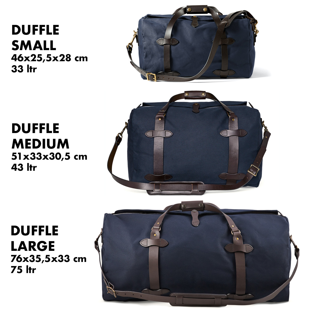 Filson Rugged Twill Duffle Bag Small Navy
