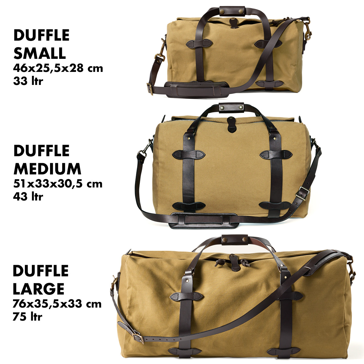 Filson Rugged Twill Duffle Bag Small Tan