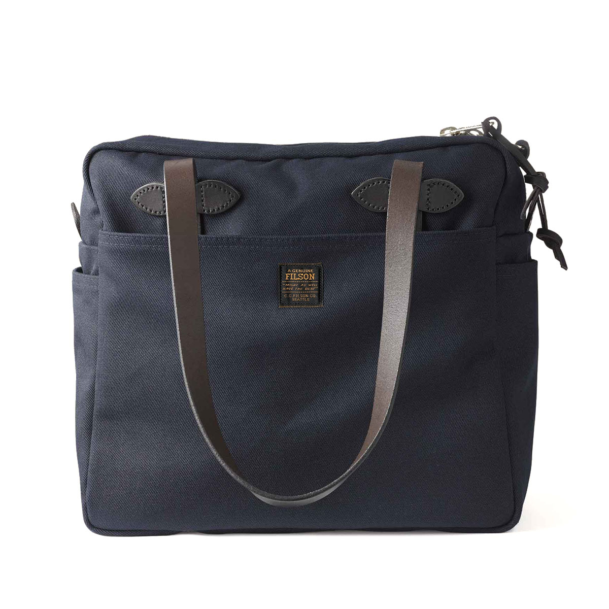 独特な 【送料無料】 Rugged Filson Twill shopper Navy, Zipper with Bag Tote バッグ