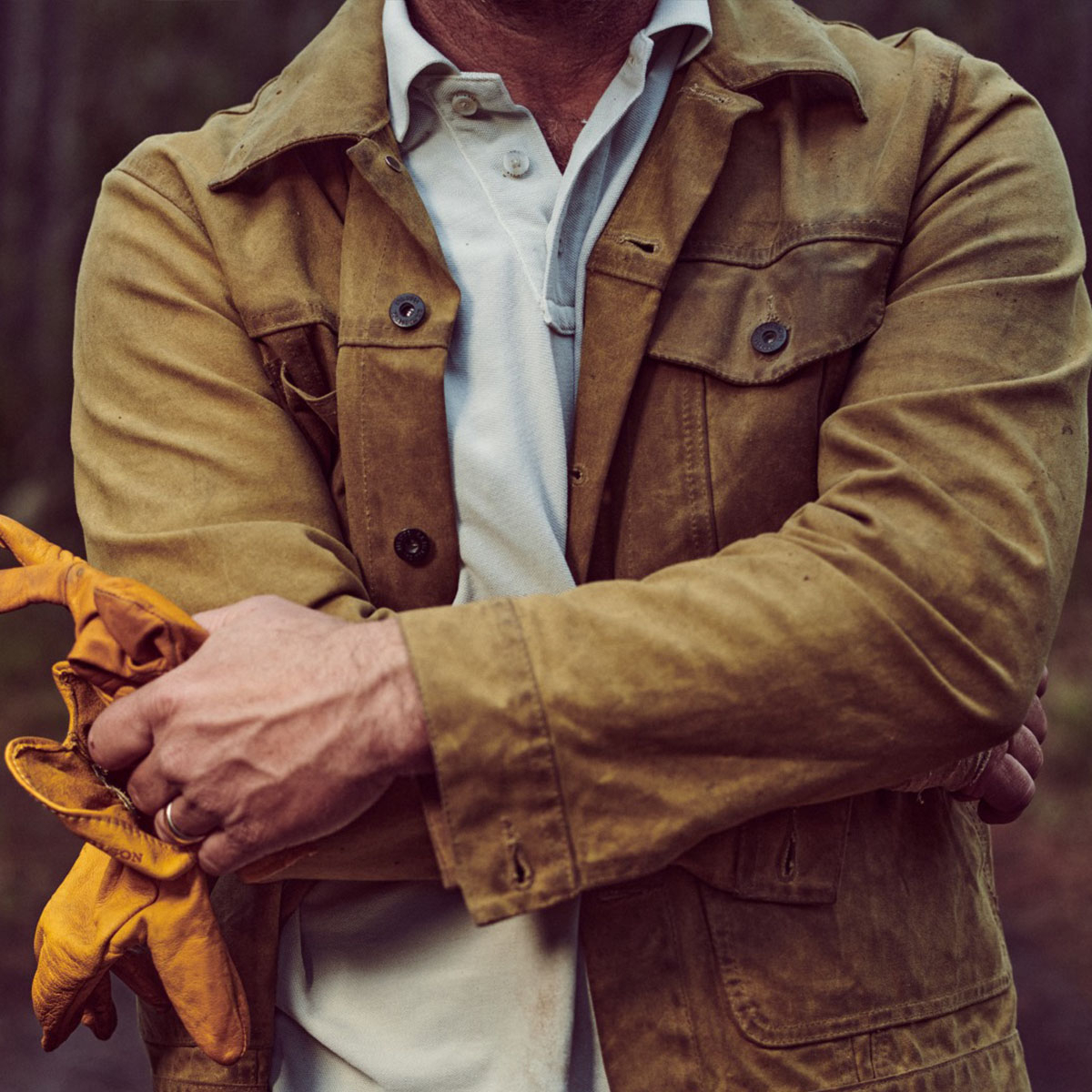 Filson Tin Cloth Short Lined Cruiser Jacket Dark work jacket