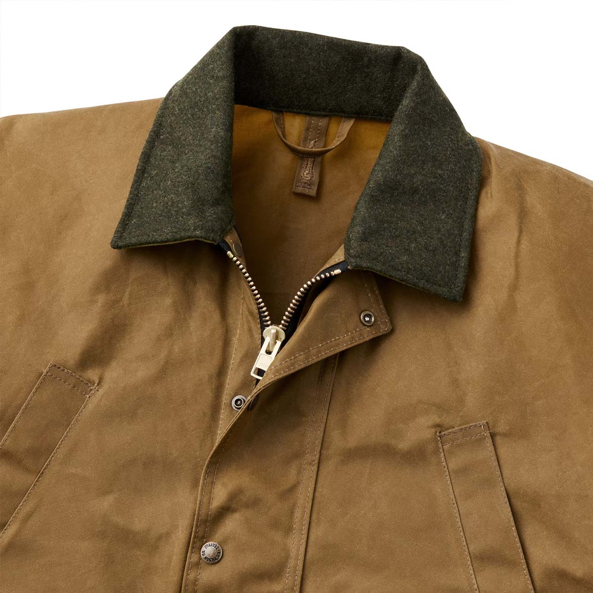 Filson Tin Cloth Field Jacket Otter Green, tough work jacket