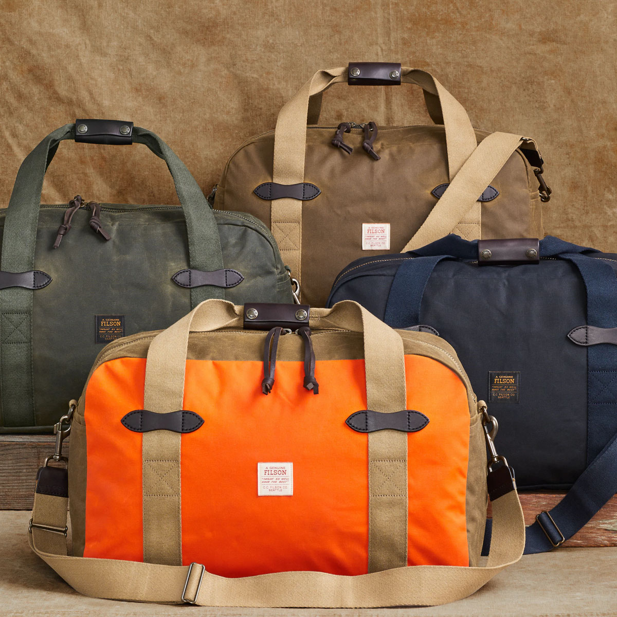Filson Tin Cloth Small Duffle Bag Otter Green