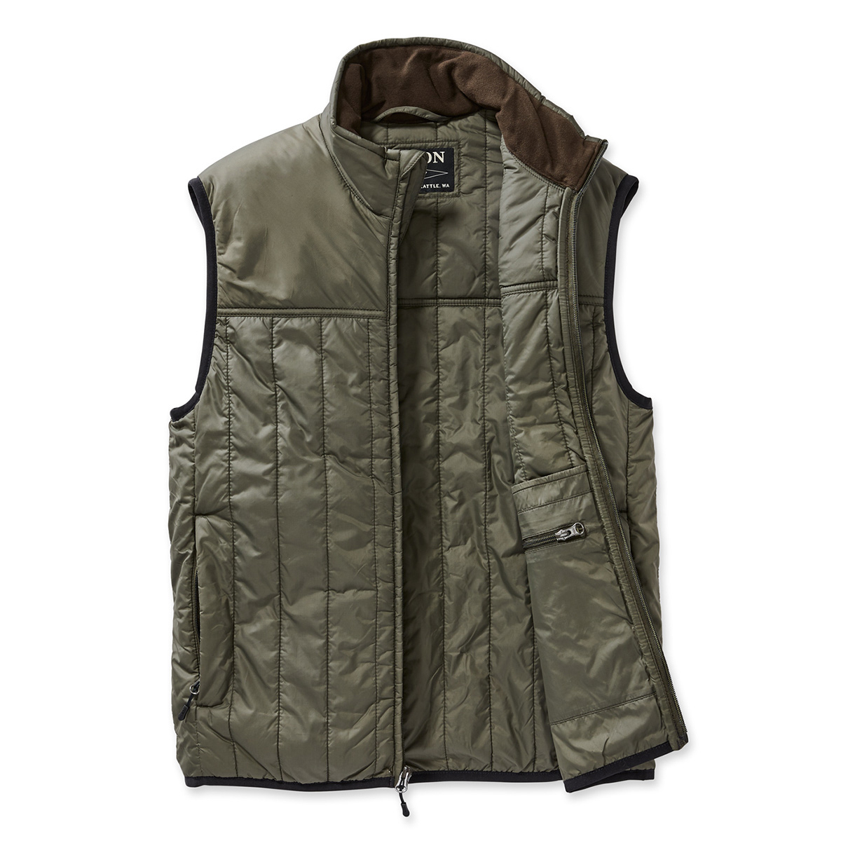 Filson Ultralight Vest Olive Gray, perfect all-season vest