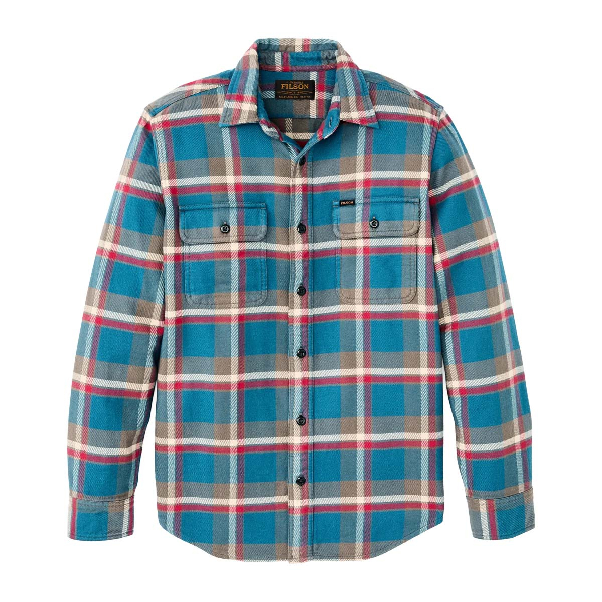 Filson Vintage Flannel Work Shirt Blue/Gray/Multi Plaid