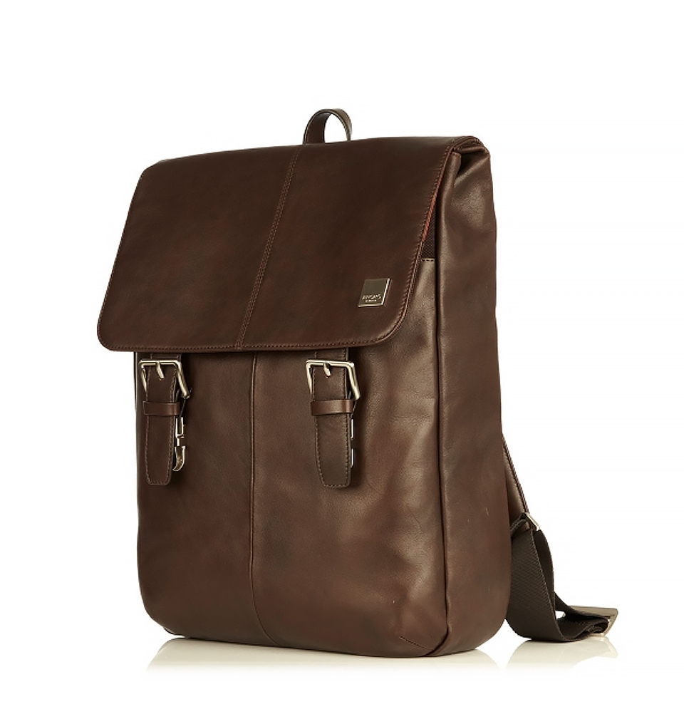 Knomo Hudson Backpack Brown, a stylish leather backpack for work or city