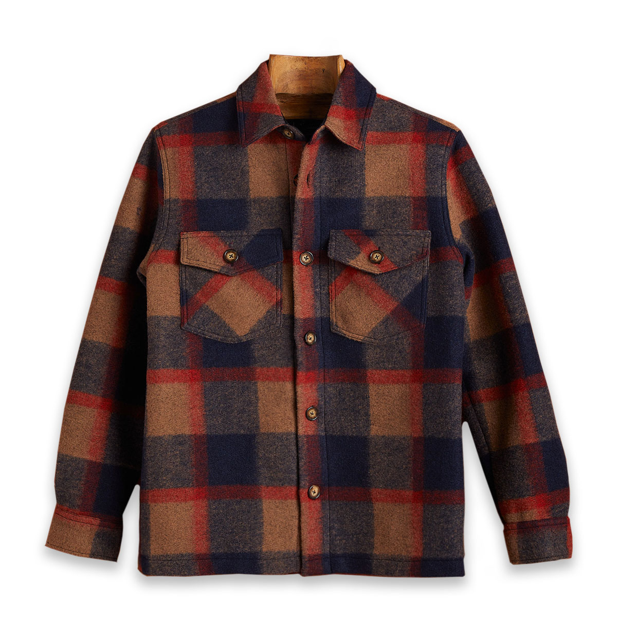 Portuguese Flannel Catch Checked Brushed-Fleece Overshirt