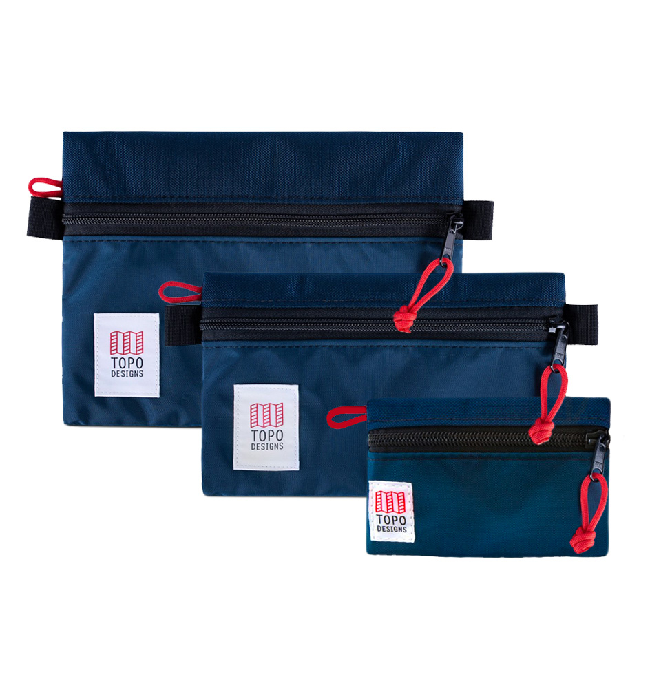 Topo Designs Accessory Bags 3 Pack Navy 