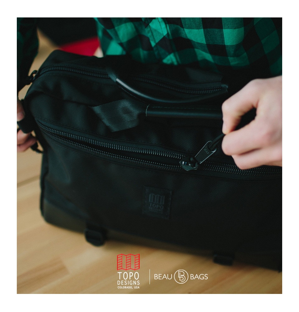 Topo Designs Commuter Briefcase Ballistic/Black Leather, ideal 