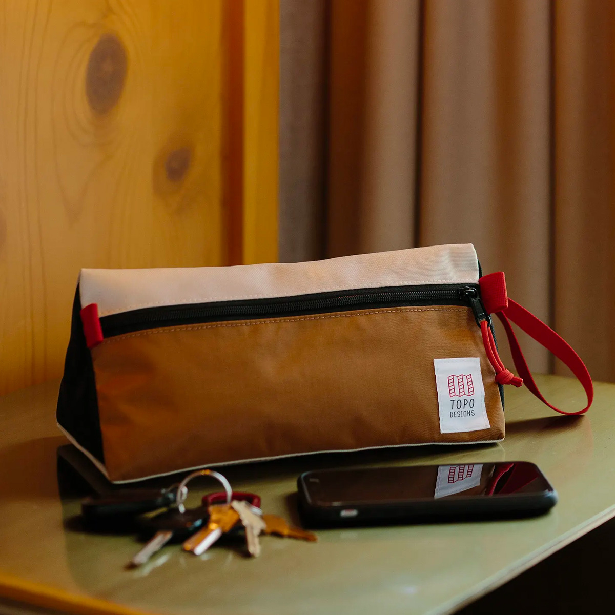 Topo Designs Dopp Kit Caribbean/Moss made for minimalist travel