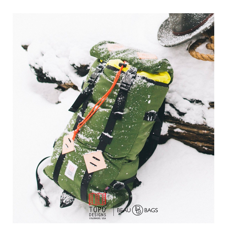 Topo Designs Klettersack Olive, ideal backpack for travelling