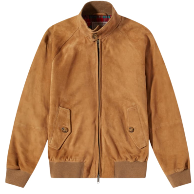 Baracuta G9 Suede Jacket Tobacco