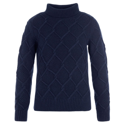 Barbour Burne Roll Neck Knitted Jumper Navy