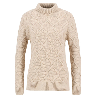 Barbour Burne Roll Neck Knitted Jumper Oatmeal