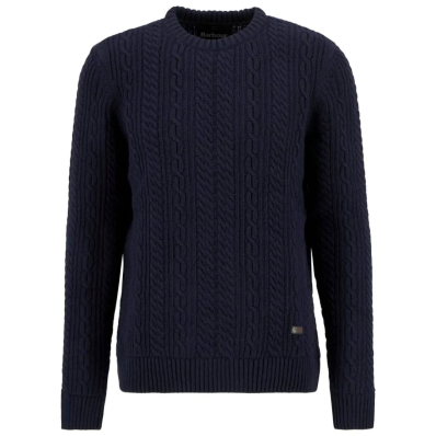 Barbour Lowfen Cable Knit Jumper Navy