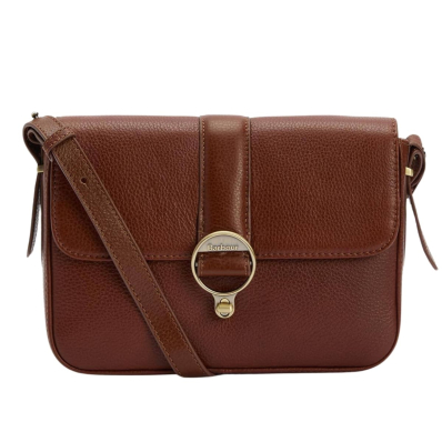 Barbour Rosa Leather Crossbody Bag Brown - Front