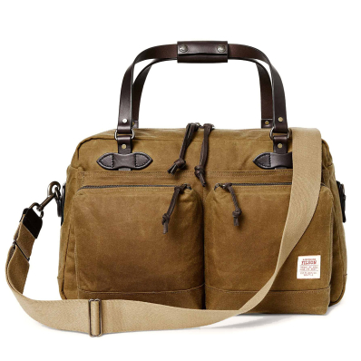 Filson 48-Hour Tin Cloth Duffle Bag Dark Tan front