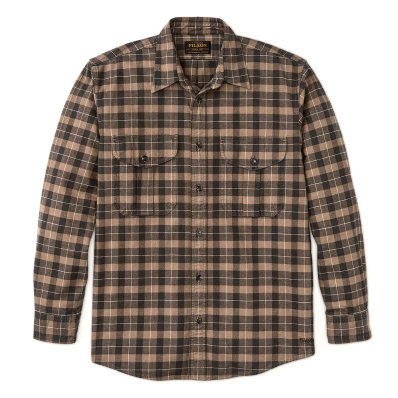 Filson Alaskan Guide Shirt Light Brown/Peat/Multi Plaid front