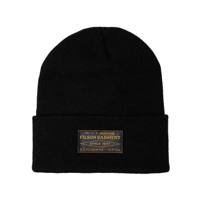 Filson Watch Cap Beanie Black front