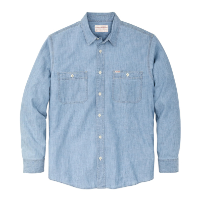 Filson Chambray CPO Shirt Light Indigo Chambray front