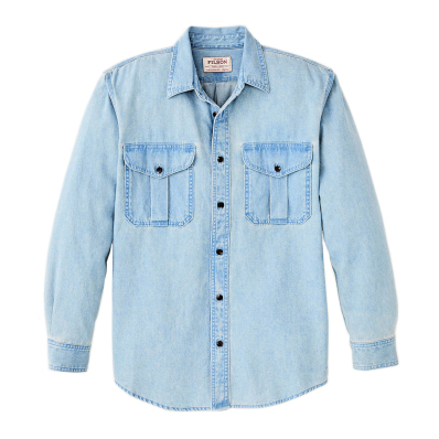 Filson Denim Guide Shirt Light Indigo front
