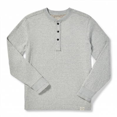 Filson Double Layer Henley Shirt Heather Gray front