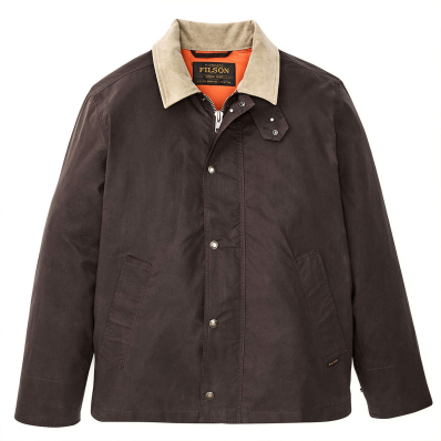 Filson Dry Wax Short Field Jacket Dark Brown front