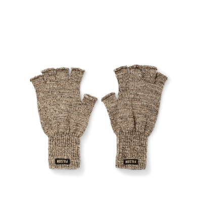 Filson Fingerless Knit Gloves Charcoal