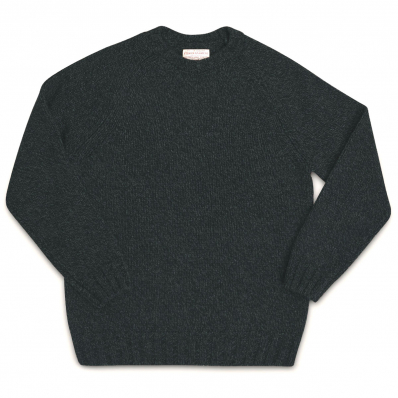 Filson Irish Wool 5 Gauge Sweater Blue/Green Melange front