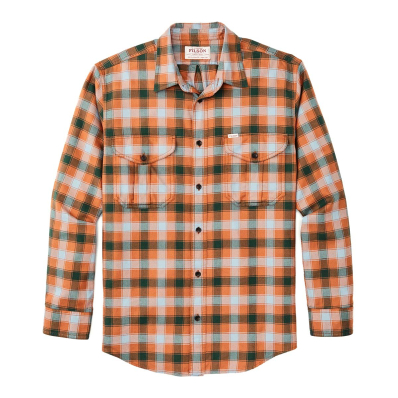 Filson Lightweight Alaskan Guide Shirt Clay/Blue/Multi Plaid front