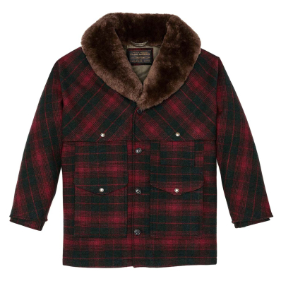 Filson Lined Wool Packer Coat Red/Green/Dark Brown