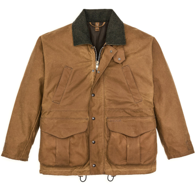 Filson Lined Tin Cloth Field Jacket Dark Tan front