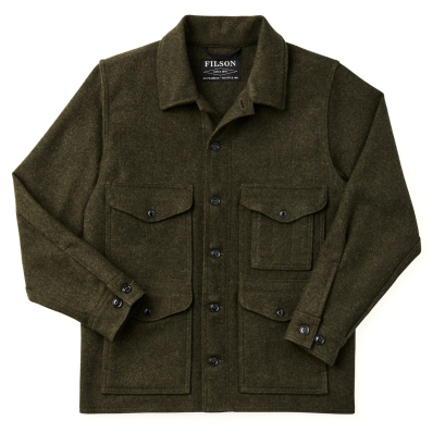 Filson Mackinaw Wool Cruiser Jacket Forest Green front