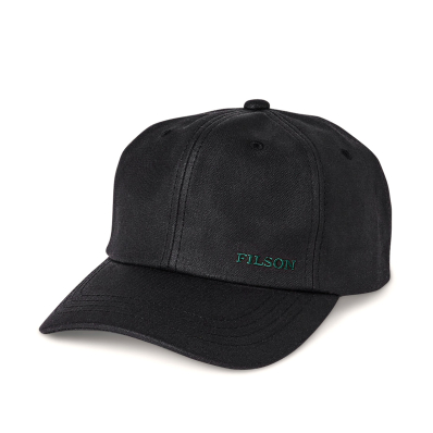 Filson Oil Tin Low-Profile Logger Cap Black front