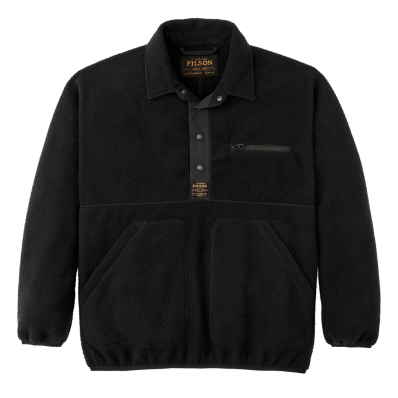 Filson Pile Fleece Pullover Black front