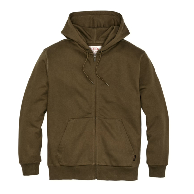 Filson Prospector Full Zip Hoodie Dark Olive front
